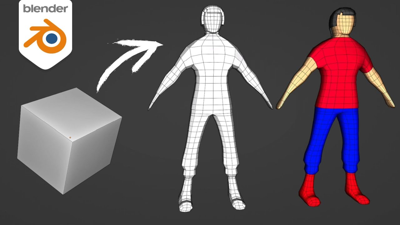 Узнайте, как создать низкополигонального персонажа | Урок по Blender 4.1