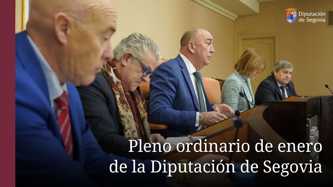 Pleno ordinario del mes de enero de la Diputación de Segovia