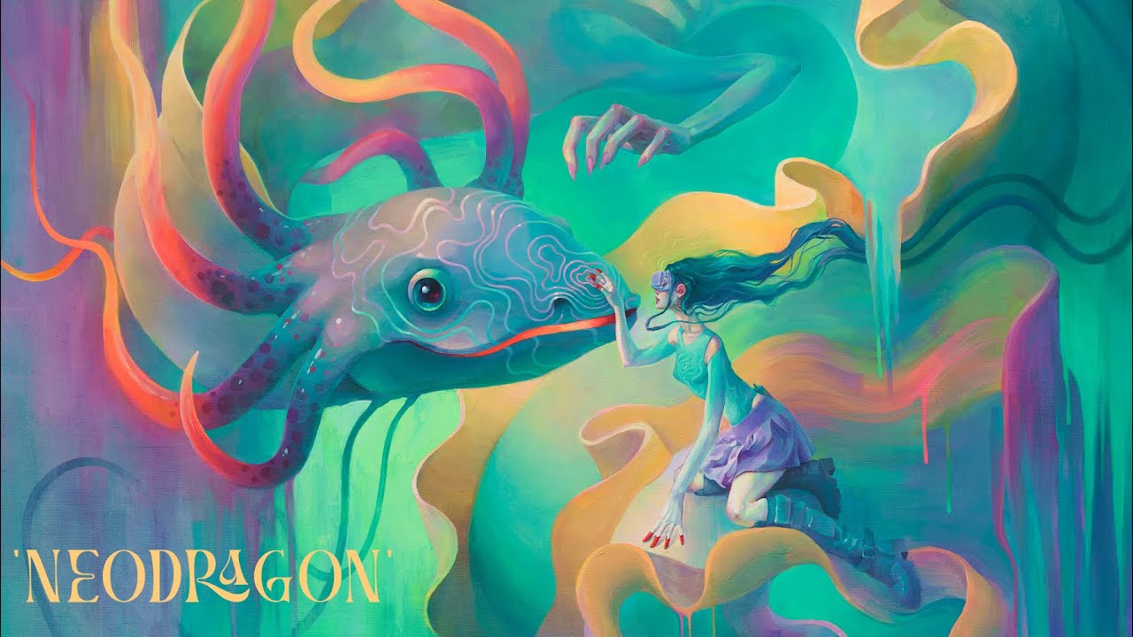 NEODRAGON. The Dragon of VR | acrylic painting process