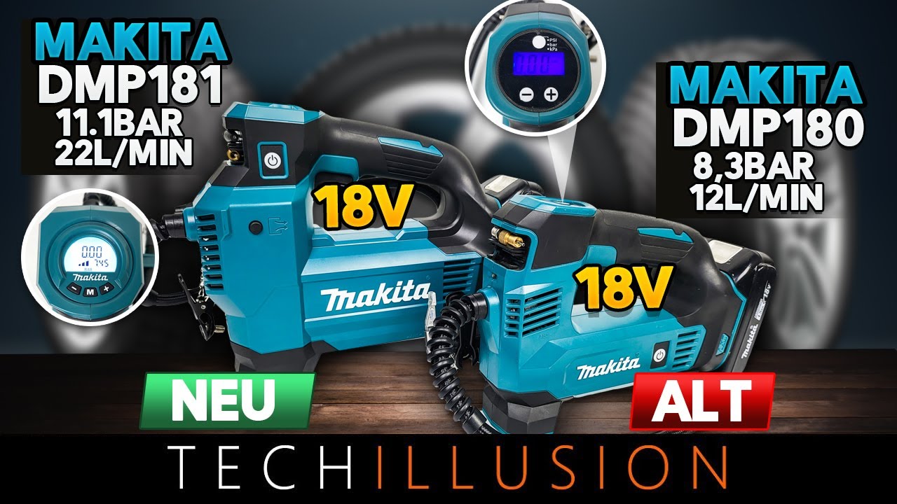 🔥LOHNT SICH EIN UPGRADE?!😱 - MAKITA Akku Kompressor Vergleich - DMP181Z vs DMP180Z