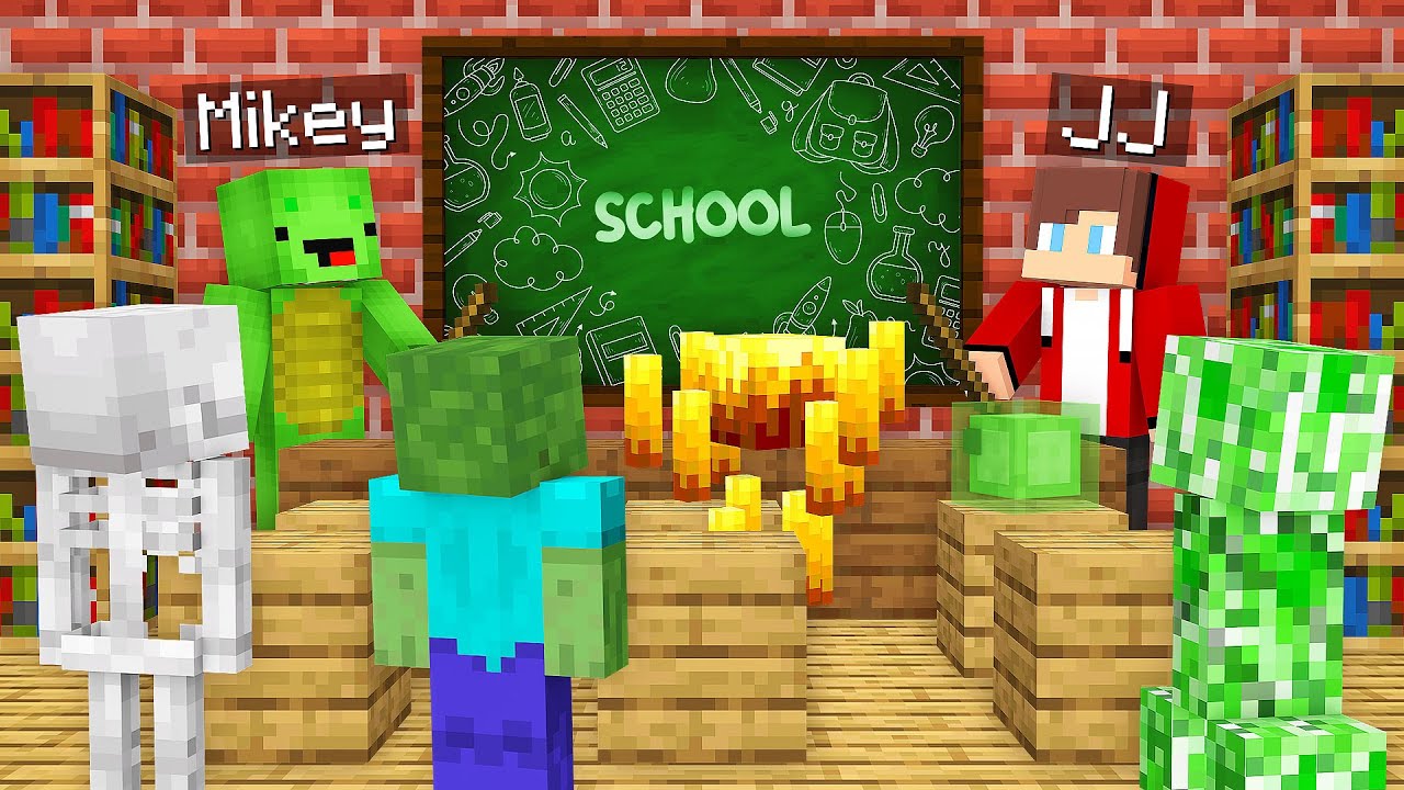 Mikey and JJ Opened a MOB SCHOOL in Minecraft (Maizen)