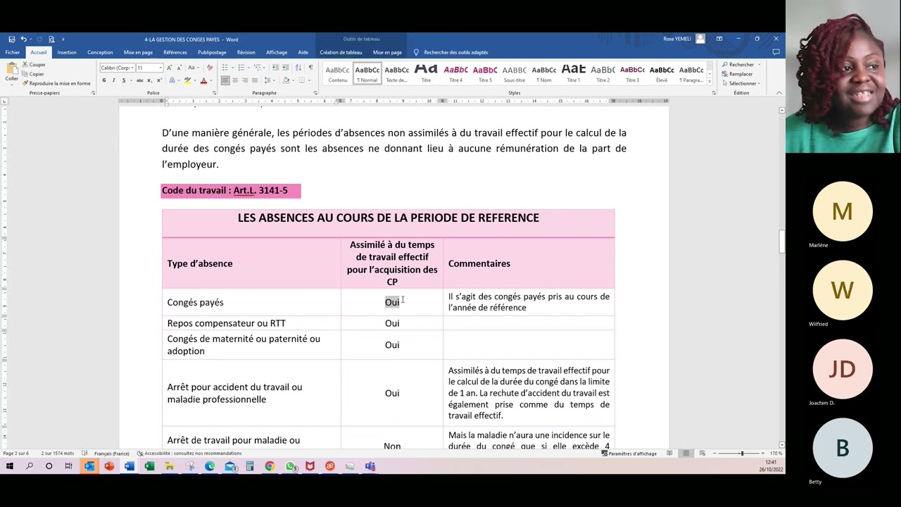 4 - LA GESTION DES CONGES PAYES