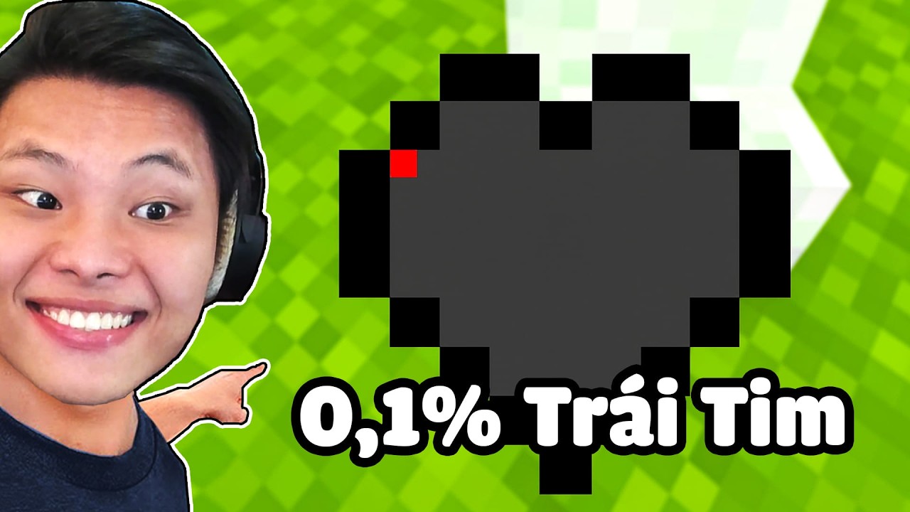 JAYGRAY THỬ THÁCH SINH TỒN 0,1% TRÁI TIM TÌNH YÊU💔🤕💉PARKOUR TOWER OBBY 0,1% MÁU TRONG MINECRAFT