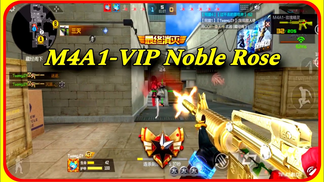 CF Mobile | M4A1-Noble Rose Hàng Cổ Mà Bắn Vẫn Ngon Cây Súng Sinh Ra Để Dành Cho Chị Em | Tường CT