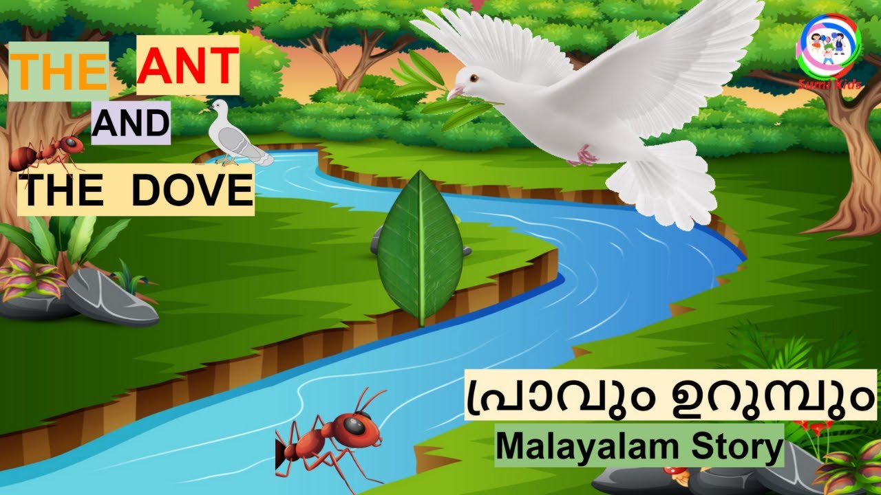 പ്രാവും ഉറുമ്പും | Pravum Urumbum story | the ant and the dove story in Malayalam