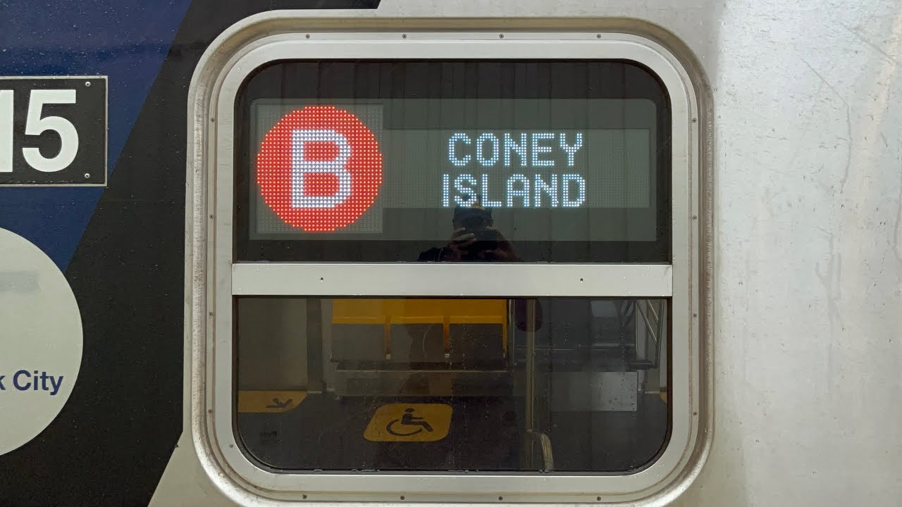 On board a Coney Island bound R211A B train from Bedford Park Blvd to Coney Island