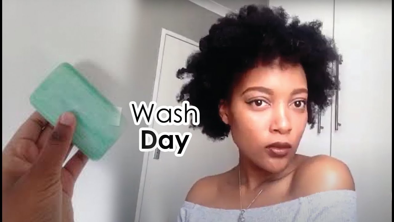 Sunlight Green Bar Soap Wash Day | Low Budget Natural Hair Maintenance