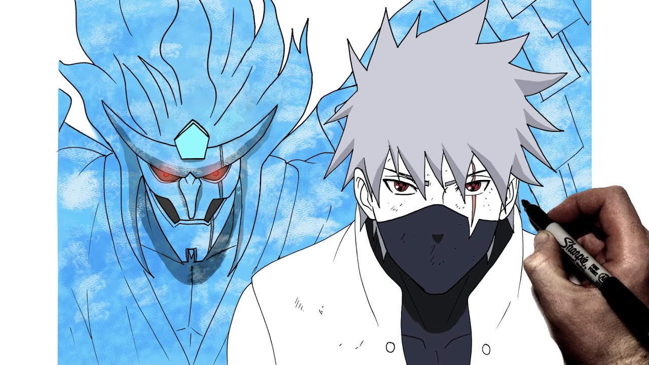 How To Draw DMS Kakashi & Susanoo | Step By Step | Naruto