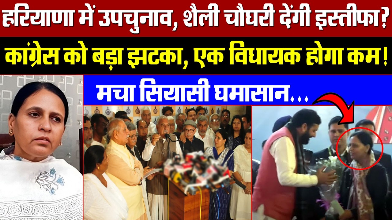 शैली चौधरी का इस्तीफा, नारायणगढ़ में उपचुनाव? कांग्रेस का एक विधायक होगा कम! हरियाणा में घमासान!