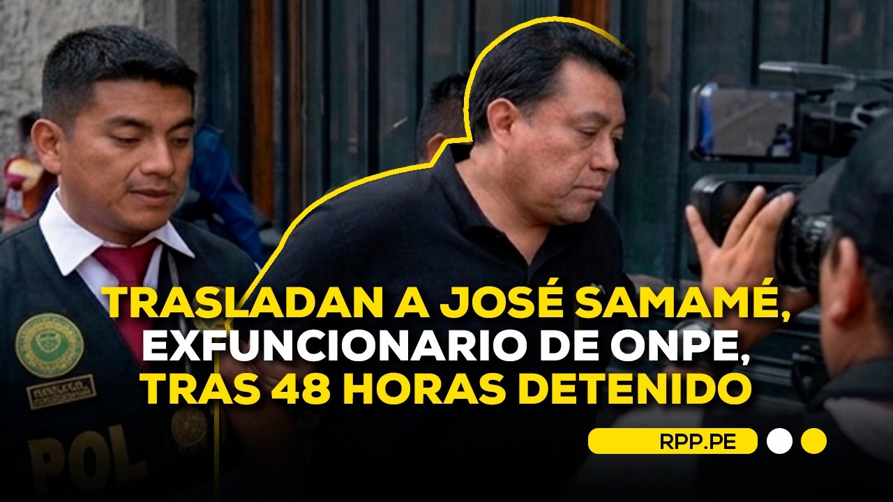 🚨 Trasladan a Jos&eacute; Samam&eacute;, exfuncionario de ONPE, tras 48 horas detenido #ADNRPP