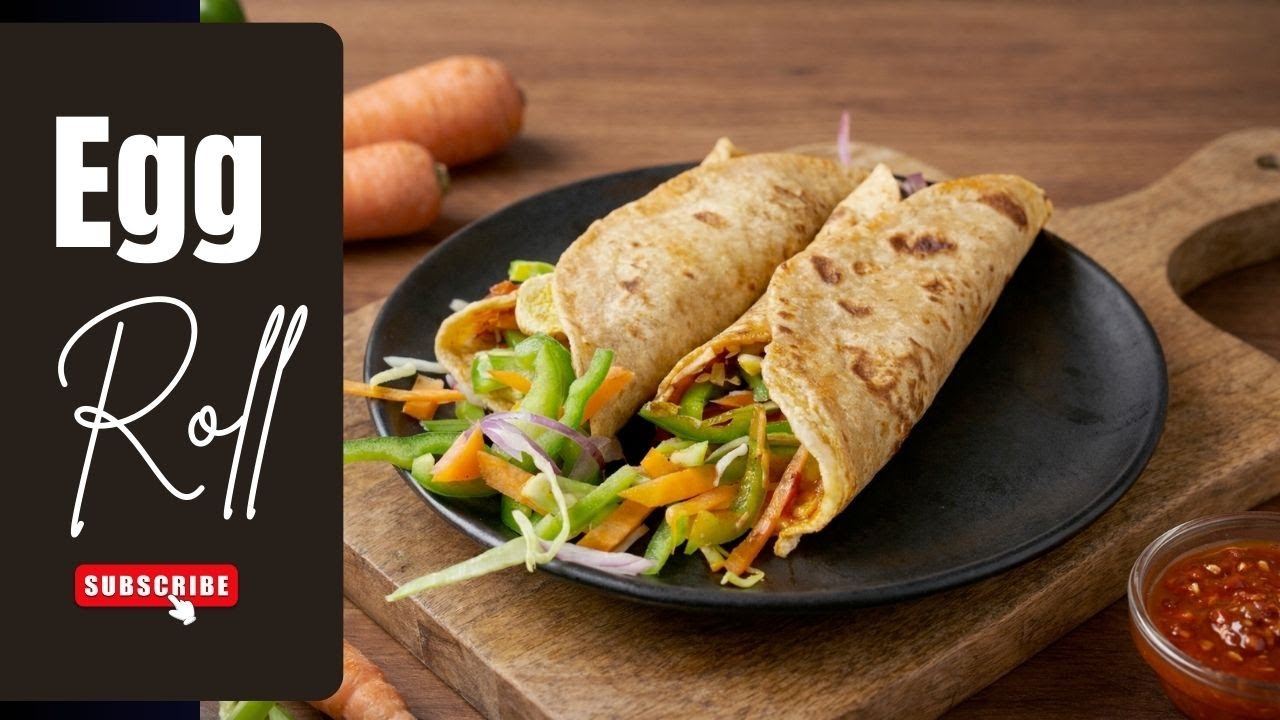 Healthy Whole Wheat Egg Roll 🌯 | No Maida Street Style Recipe | Garam Bytes