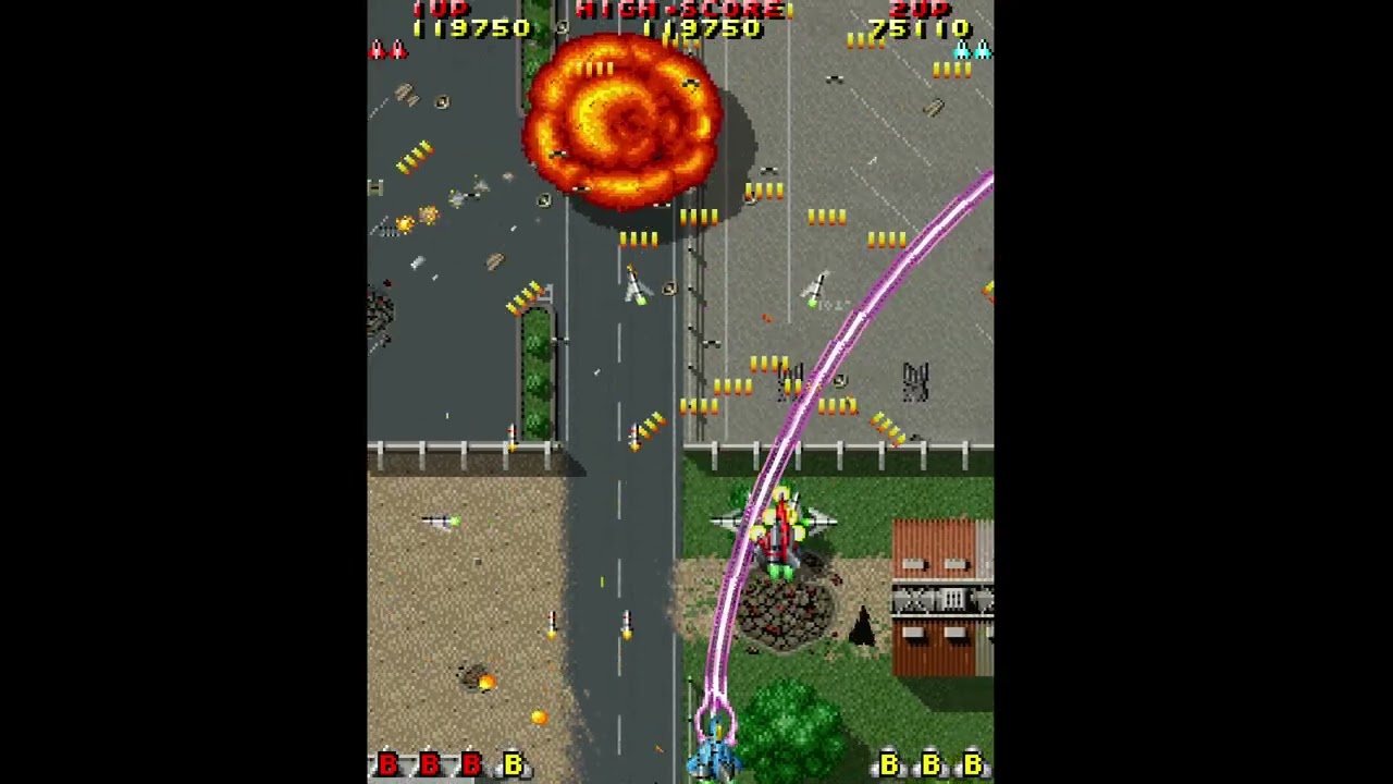 Raiden DX (PSX) - 2-Player Training Mode 1cc Normal Difficulty