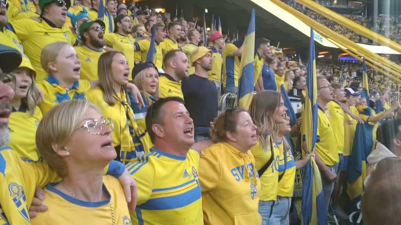 Swedish national anthem at Friends Arena 5 June 2022