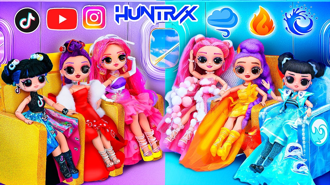 K-Pop Охотницы на демонов: образы для Huntrix в стиле соцсетей в самолете!10 поделок для кукол L.O.L