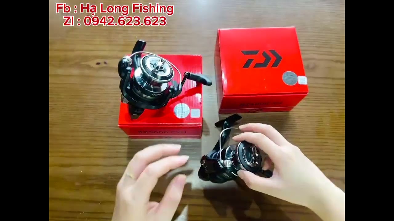 Máy daiwa RZ3000-cxh, RZ4000-XH, vòng quay 6.0:1, vòng bi 4, max 9kg, thu dây 83cm-93cm/vòng
