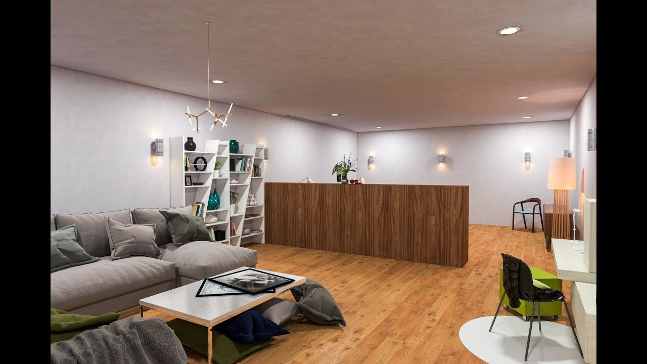 vray 3ds max interior room lighting and rendering