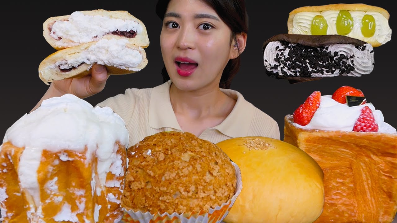 🥐Cream bread collection😍 추억의 크림빵은 국민간식이지~😆 [Cream bread, Cookie & cream omelette] Mukbang