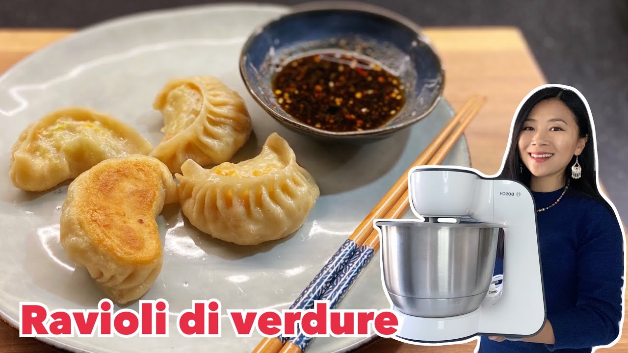 Ravioli di verdure in padella fatti con planetaria Bosch MUM5, un ottimo antipasto di Natale