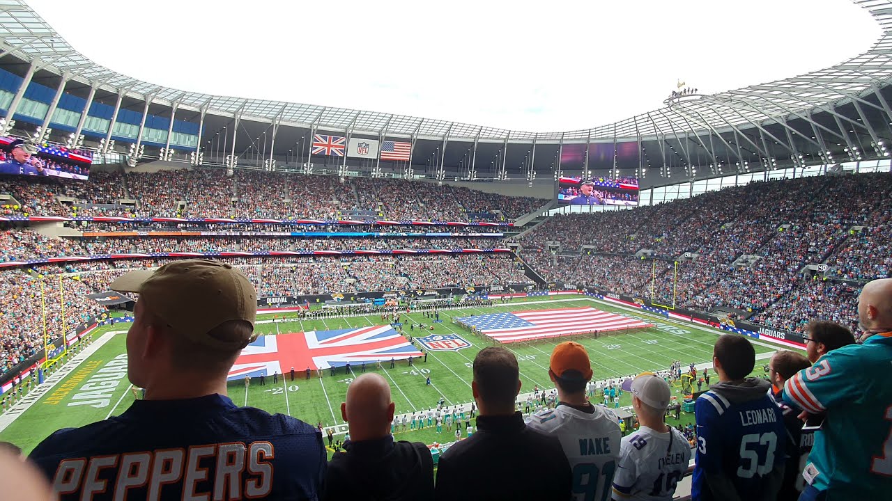 American National Anthem And F-15 Flyover Tottenham Hotspur Stadium #nfllondongames