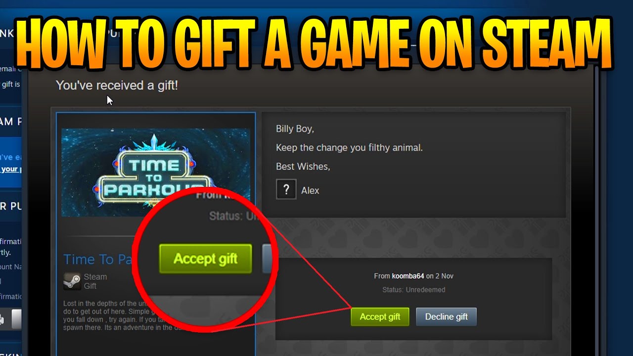 Как дарить игры в Steam (ПРИМЕР ПРИЛАГАЕТСЯ)