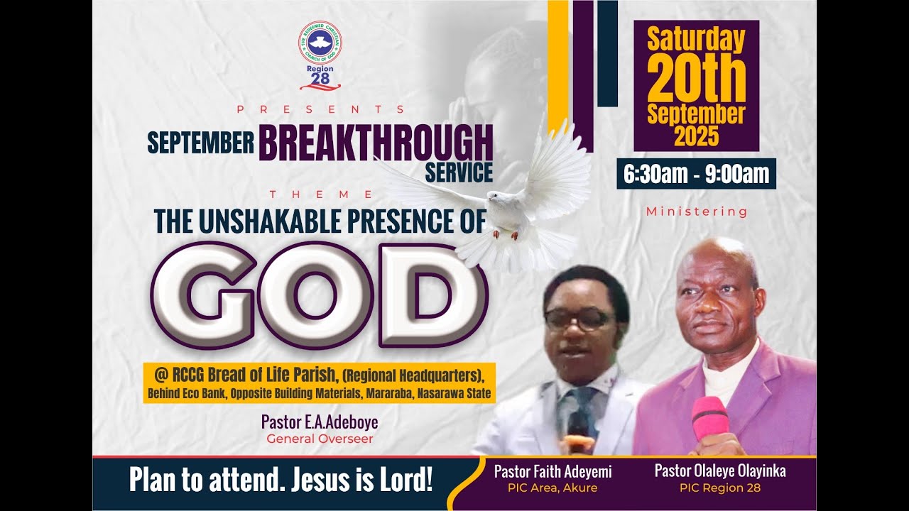 RCCG REGION 28 || SEPTEMBER BREAKTHROUGH SERVICE