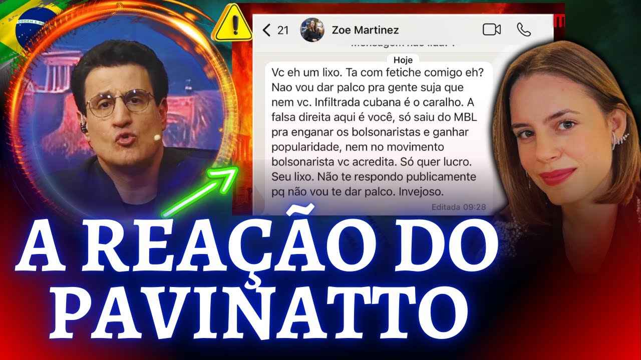 Pavinatto exp&otilde;e o PRINT ao vivo ⛔ Olha o que a Zoe me mandou
