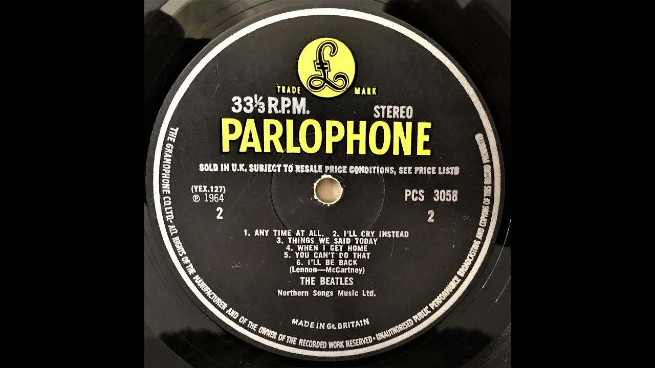 The Beatles. A Hard Day&rsquo;s Night LP. 1960s STEREO pressings, Parlophone Records.