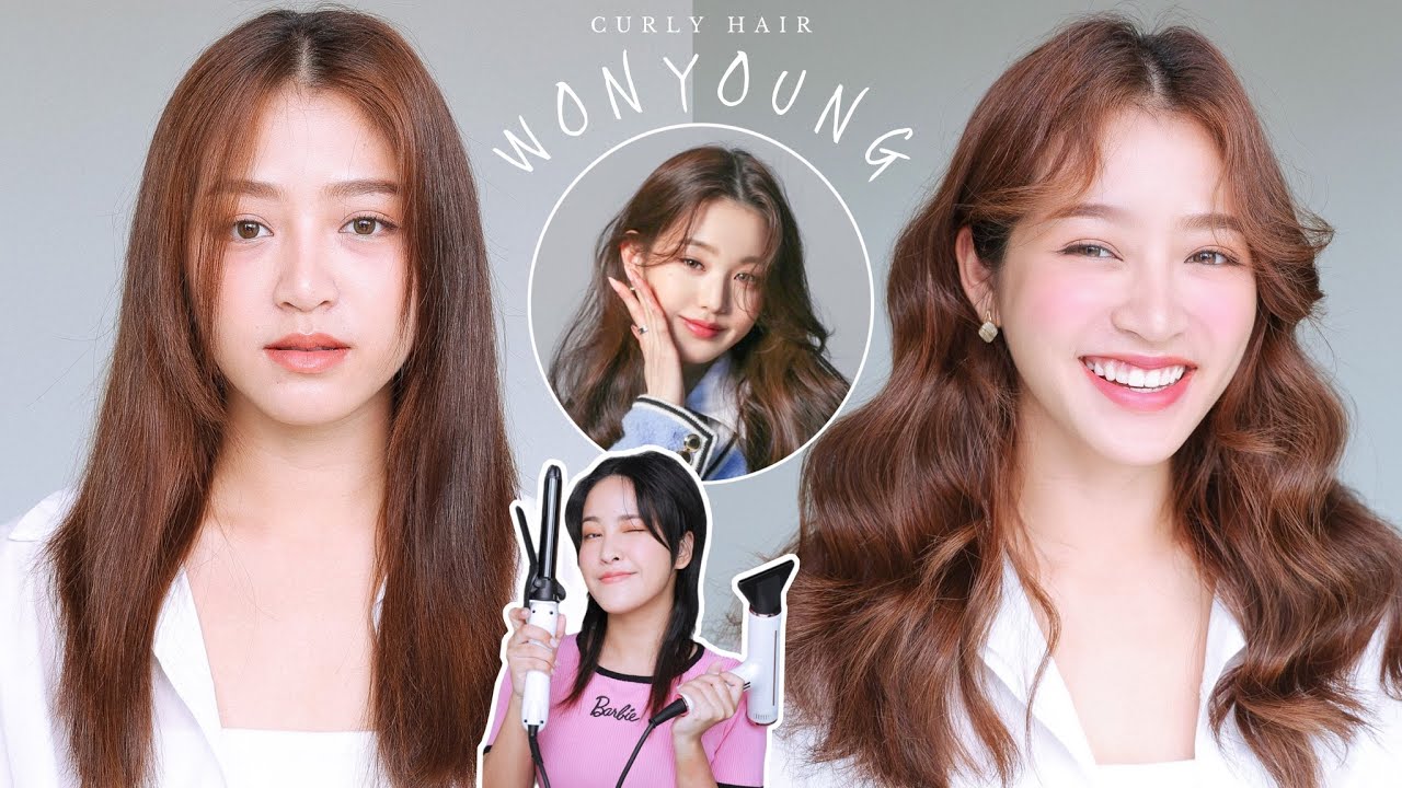 สอนทำผมลอนแบบน้องวอนยอง สวยฉ่ำ หวานเหมือนน้ำตาลกรวด wonyoung hair tutorial | Soundtiss