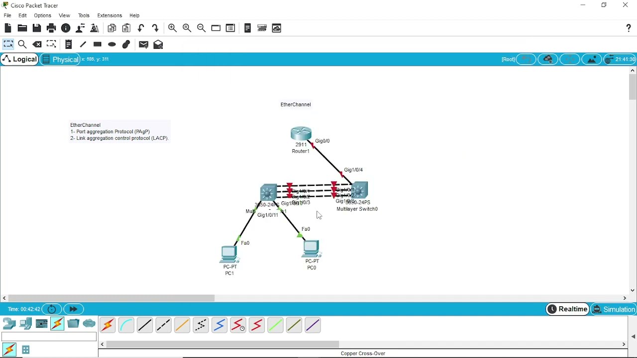 EtherChannel - Port aggregation Protocol PAgP Configuration.. [Video 14]