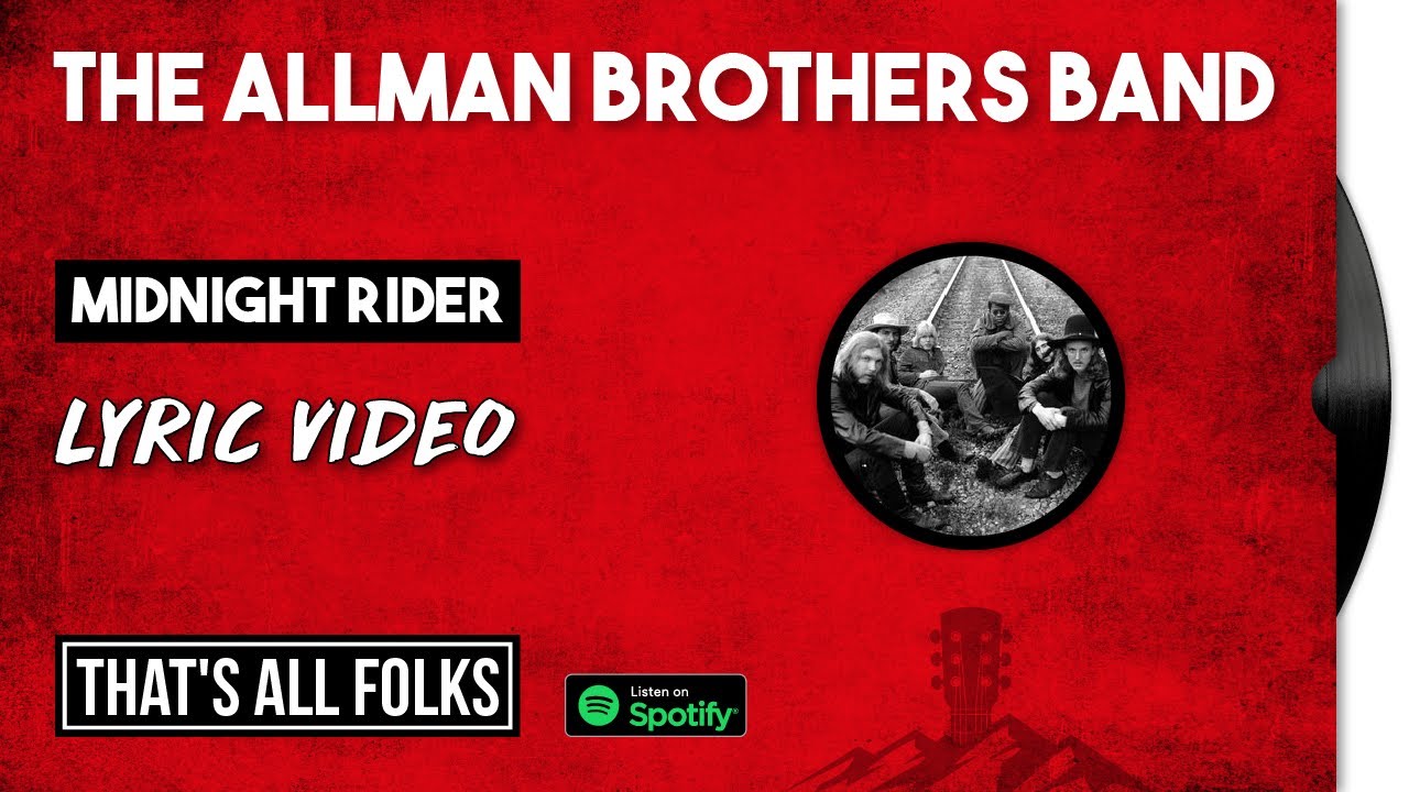 The Allman Brothers Band - Midnight Rider | 1970 [LYRIC VIDEO]