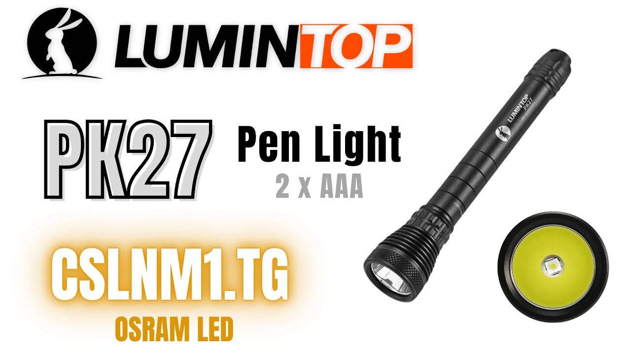 Lanterna tipo Caneta Penlight Lumintop PK27 | LED OSRAM CSLNM1.TG