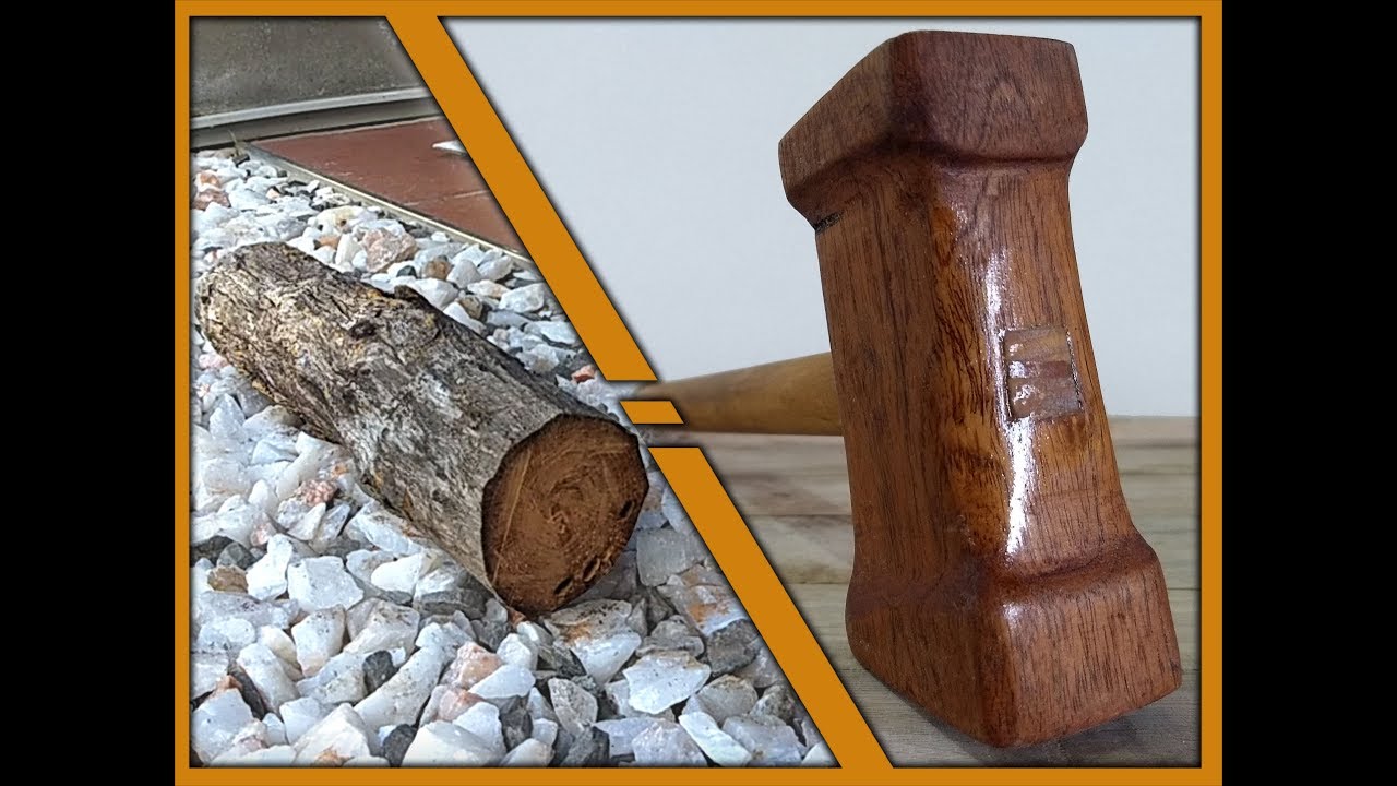 COMO HACER UN MARTILLO DE MADERA DE UN TRONCO