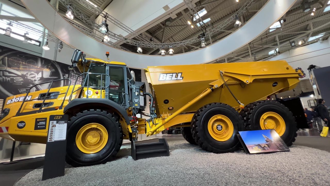 Bell Articulated Trucks, Weycor Wheel Loaders And Fiori Concrete Mixers At Bauma 2022 Expo - 4k