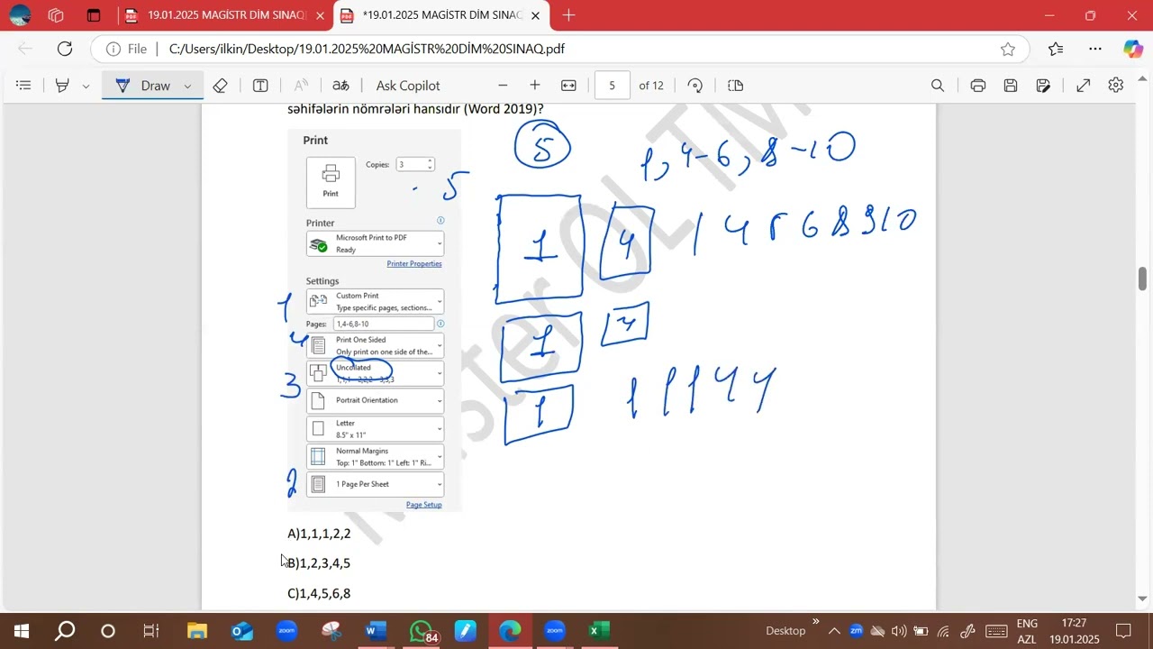 Dim magistratura sınaq  informatika sullarının izahı  19.01.2025