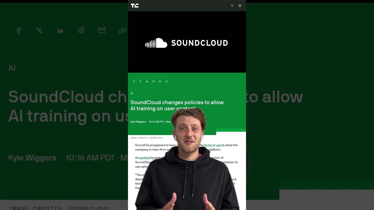 SoundCloud changes policies to allow AI training on user content