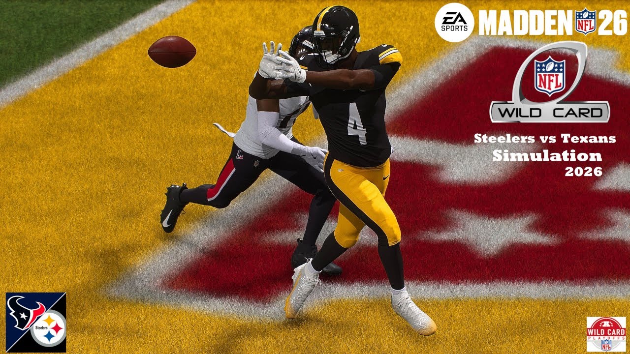 Madden 26 Pittsburgh Steelers vs Houston Texans Wild Card Playoffs Simulation 2026 PS5 Game Play