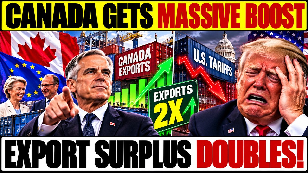 Canada Gets MASSIVE Boost In Trade War With Trump   Export Surplus DOUBLES!
