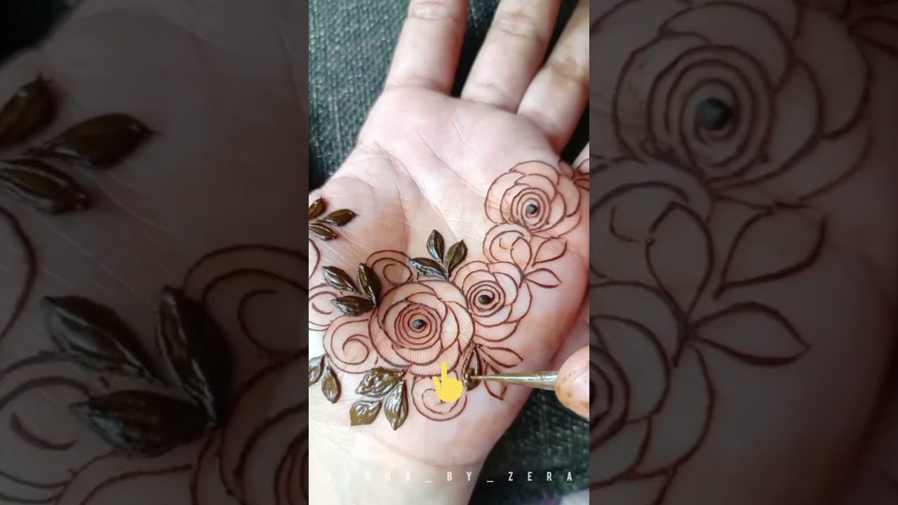 The most beautiful roses petals mehndi designs for beginners #mehndi #hennadesign #hennatattoo