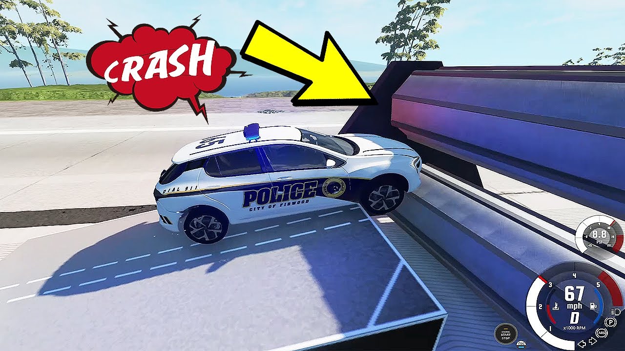 Epic POLİCE CAR CRASH Large Spinner Destroying | BeamNG Drive | #7