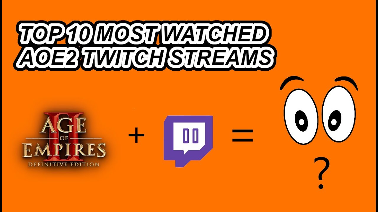 Top 10 Aoe2 Twitch Streams | Watched hours