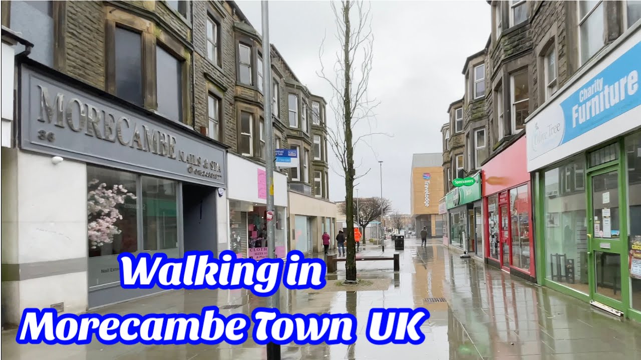 Walking in MORECAMBE Town in England | 2/20/22