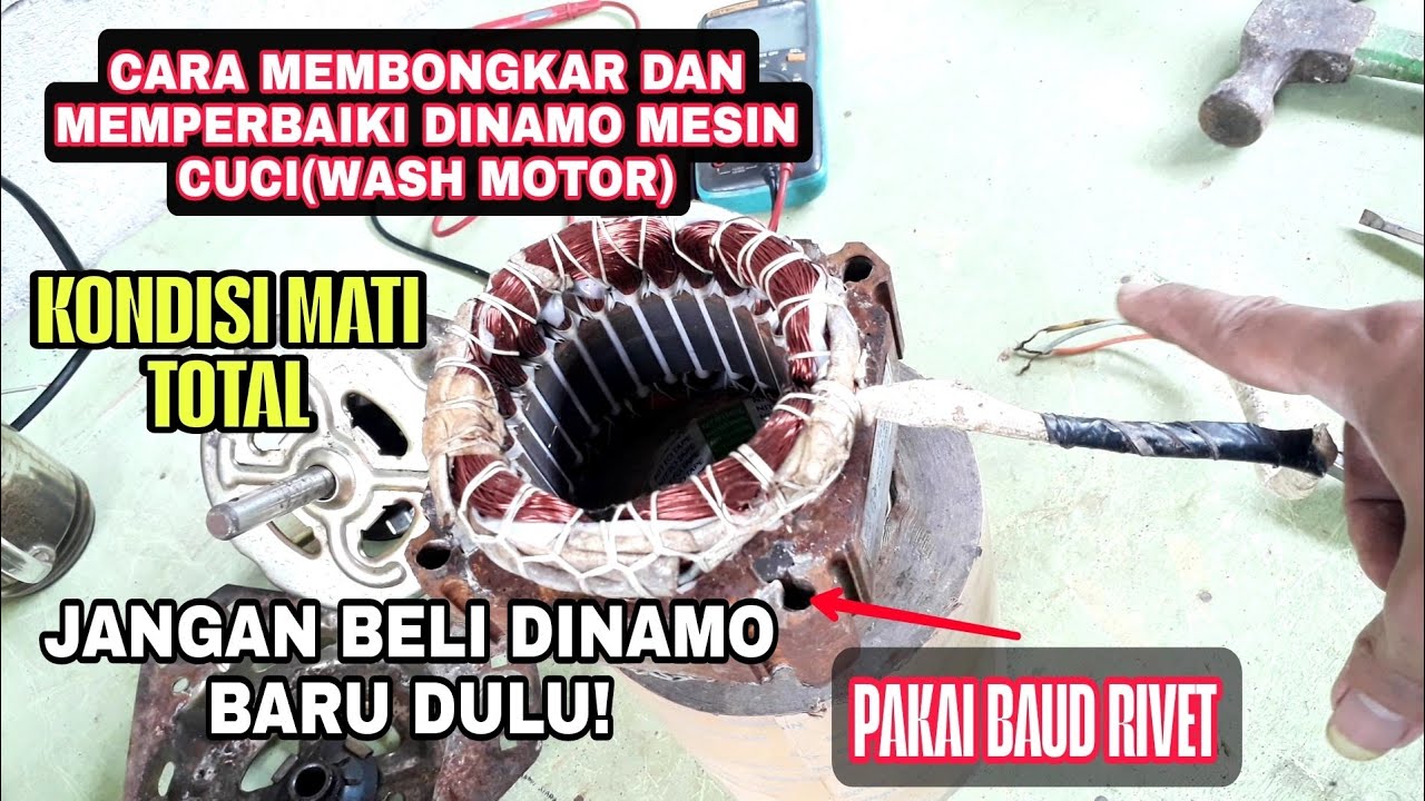Cara memperbaiki dinamo mesin Cuci Wash Motor#repairdinamomesincuci