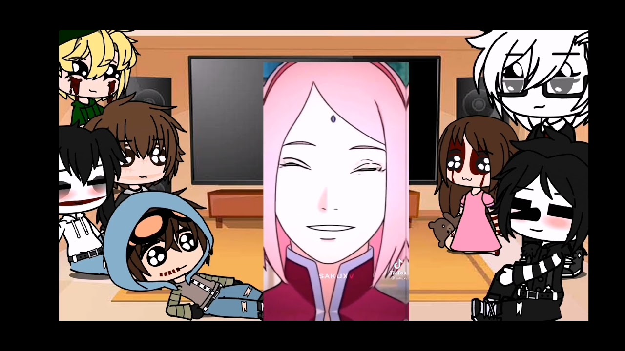 🔪creepypastas reaccionan a T/N🌺 (tu eres sakura)