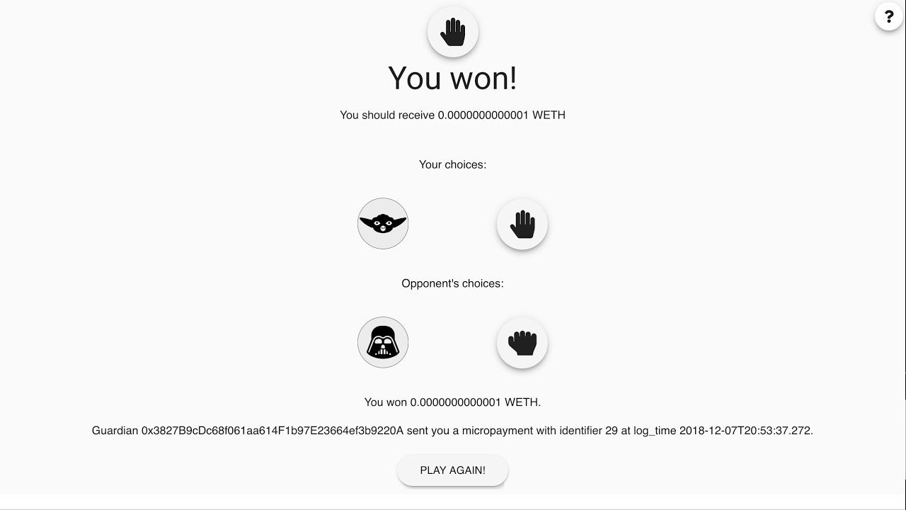 Rock-Paper-Scissors on Raiden Network on Ethereum!