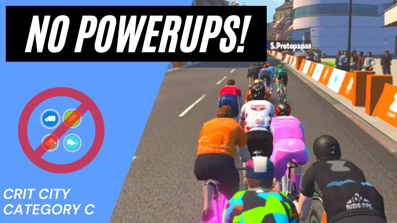 Crit City Race with NO POWERUPS // Zwift Racing - Category C