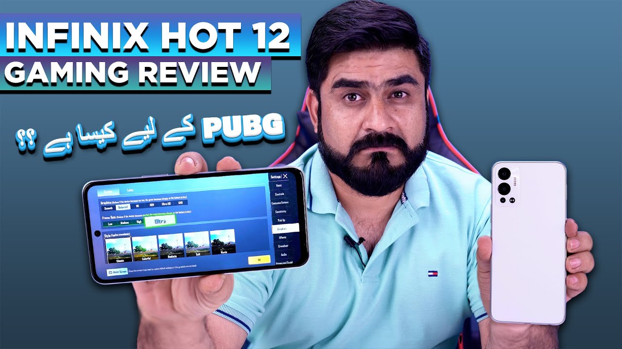 Infinix Hot 12 PUBG Test  Gaming Review  Live FPS,Gyro,Heating & Battery Drain Test  Free Fire🔥