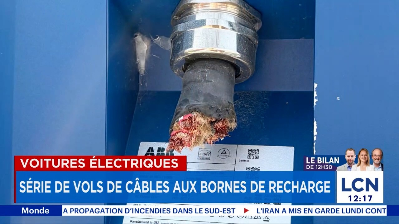 Montréal: des voleurs de cuivre sabotent les bornes de recharge