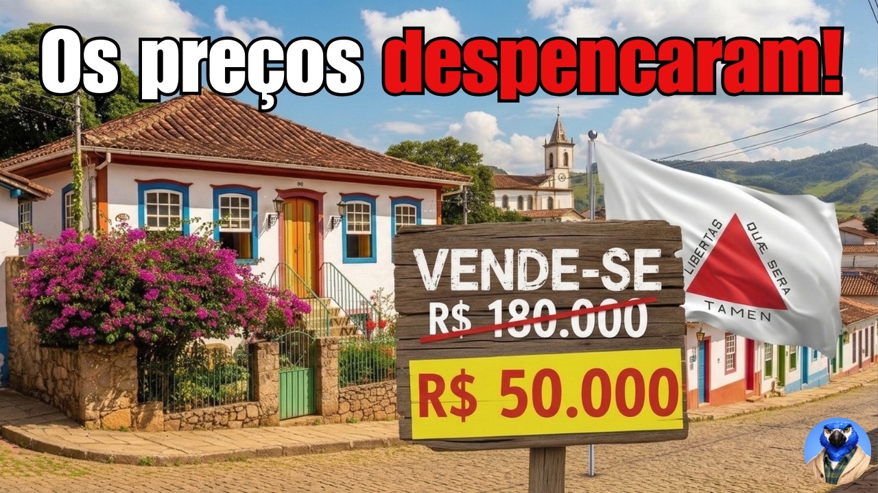 10 cidades no interior de Minas Gerais onde os preços das casas caíram muito.