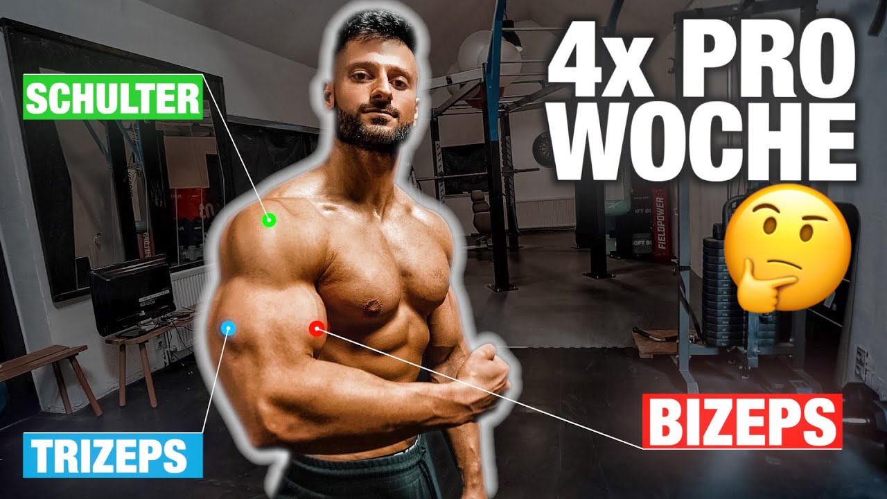 Bizeps, Trizeps & Schulter 4x pro Woche | Split für BREITE Schultern & DICKE Arme
