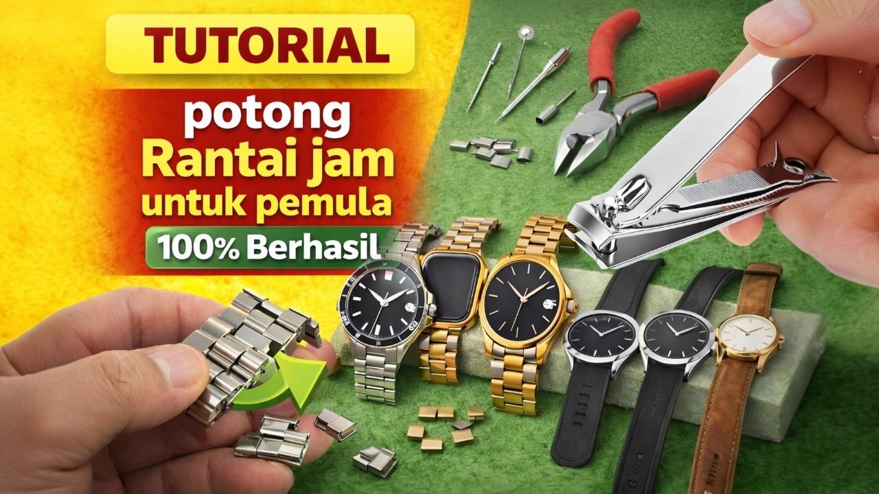 Cara Memotong Rantai Jam Tangan untuk Pemula | Resize Watch Band Tutorial (100% Work)